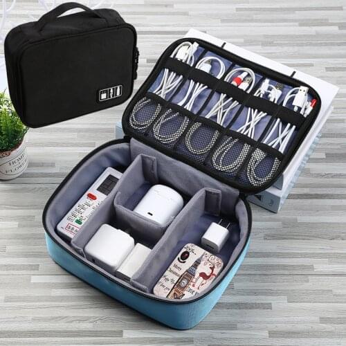 Multifunction Travel Digital Storage Bag Mobile Power Headset U Disk Data Cable Pack Bag Cable Bags USB Gadget Organizer XA50C