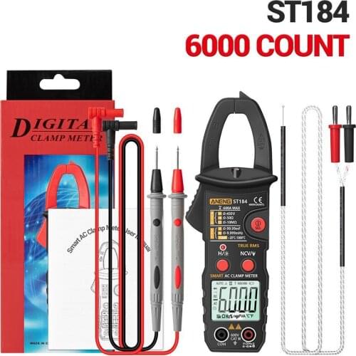 ANENG ST184 Digital Multimeter Clamp Meter True RMS 6000 Counts Professional Measuring Testers AC/DC Voltage AC Current Ohm
