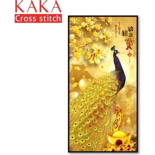 Cross stitch kits,Embroidery needlework sets with printed pattern,11CT-canvas for Home Decor Painting,Animals Full CKA0076