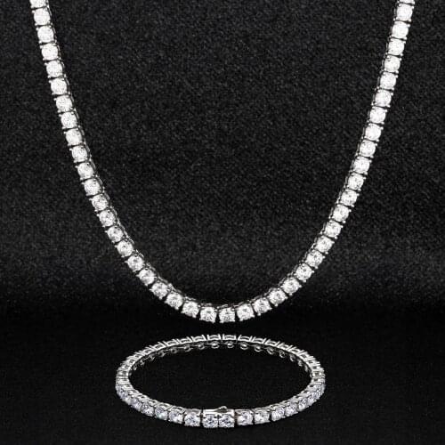 OTIY Custom 925 Sterling Silver Gold VVS Moissanite Jewellery Choker Hip Hop Men Women Diamond Necklace Bracelet