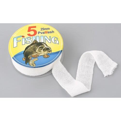 Strong and Durable 5 Meter White PVA Carp Fishing Mesh Universal Refill Stocking Rig Bait Bags 25/37/44mm