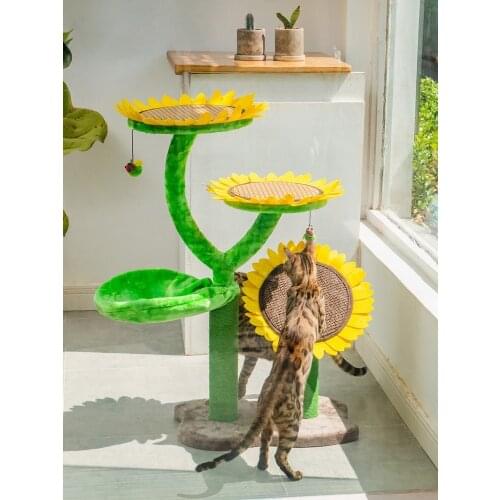 Sunflower Cat Climbing Frame Cat Nest Cat Tree Integration Sisal Cat Scratch Board Cat Nest Small Cat House