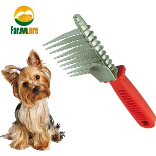NEW Pet Dematting Tool Open Knot Comb Mat Comb Rake Grooming Tool for Long Matted Hair Dog Cat