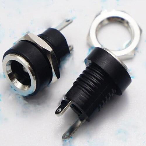 DC DC power socket, DC - 022 - b 5.5 X2.1 welding line nut 2 feet high quality full copper