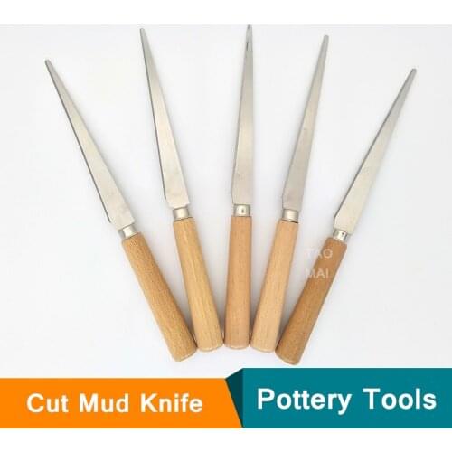 Pottery Clay Cutter Polymer Clay Carving Knife Stainless Steel Cutting Tools DIY Ceramic Crafts Sculpture Carving Modeling Tools
