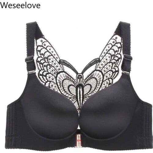 Sexy Bra Plus Size 52E Cup Bra Push Up No Rims Bra Lace Bra Underwear Gather Adjustable Bras Women Bra 2020 Weseelove New A01-5