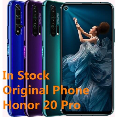New Original Honor 20 Pro Smartphone 6.26''Kirin 980 Octa Core 4000mAh 8G RAM 256G ROM Android 9.0 Support NFC Google play