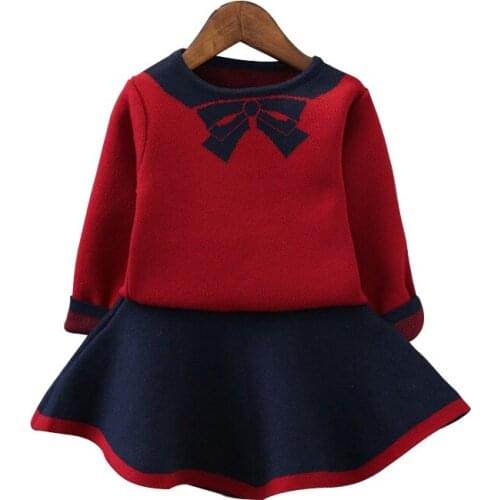 New Kids Sets For Girls Two Pieces Spring Autumn Girls Tracksuit 2-8 Old Girls Clothes 8ST036