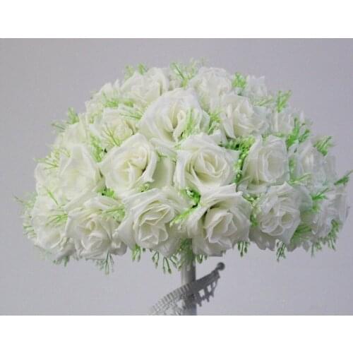 SPR Free shipBride holding -ivory- 40cm*4pcs New arrival 2015 wedding kissing flower ball party decoraion Hotel Arcade ornaments