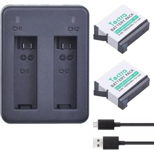 Tectra 2PCS AHDBT-401 Go Pro Hero4 Li-ion Bateria + USB Dual Charger for GOPRO Hero4 Sport Action Camera GoPro4 battery AHDBT401