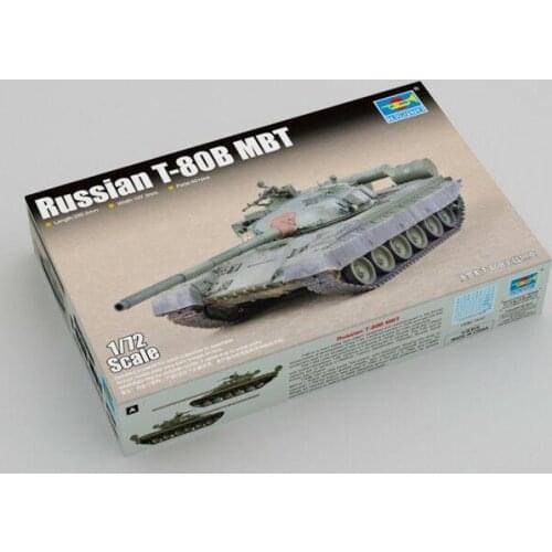 Trumpeter 07144 1/72 Scale Russian T-80B MBT Assembly Tank Model Kit