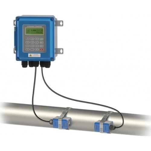 TUF-2000B TS-2/TM-1 Transducer DN15-100mm/DN50-700mm Liquid Flowmeter Wall Mounted Type ModBus Ultrasonic Water Flow Meter
