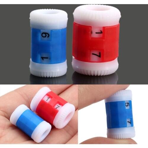 Universal 2 Size Plastic Craft Knitting Needle Crochet Stitch Row Tally Counter Set Sewing Hand-knitting Needle Row Counter Tool