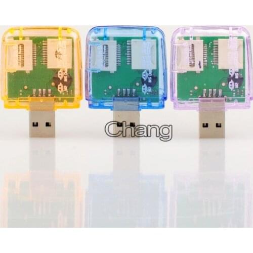 USB 2.0 Flash Memory Card Reader All-in-One SD/SDHC Micro-SD/TF MS-Duo M2 Memory Card Readers & Adapters