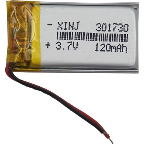 XINJ 3.7V 120 mAh li Lithium Polymer Battery li-po cell For headphones bluetooth earphone bluetooth speaker smart watch 301730
