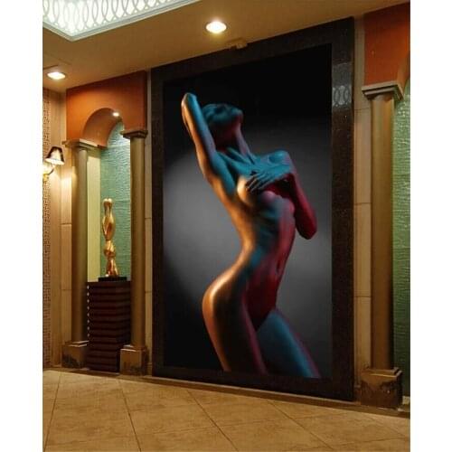 XUE SU Wall covering custom wallpaper sexy nude beauty painting porch decorative painting multiple materials available