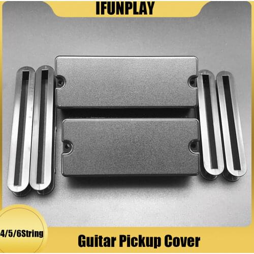 Sealed Closed Type Humbucker Pickup Cover for 4/5/6 String Electric Bass 2 Hole Matte Electric Guitar Accessories