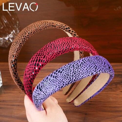 Levao New Padded Leopard Headband For Women Fashion Hair Accessories Hairband Hoop Headdress 2020