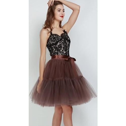 5 Layers Tulle Skirt Women Summer Ball Gown Midi Skirts Female High Waist Tutu Pleated Tulle Skirt For Women School Mesh Skirt