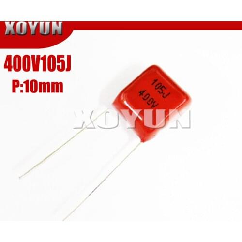 10PCS 400V105J 105J400V Pitch 10MM 400V 105J CBB Polypropylene film capacitor