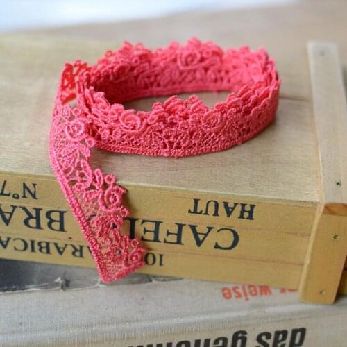 20Yards 1.5cm Embroidered Lace Trim Sewing Accessories Cloth Material Textile DIY Wedding Decoration