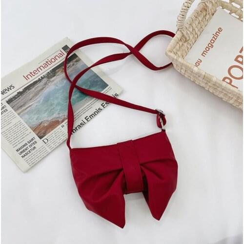 2021 Lovely Little Girls Bowknot Purse Lovely Canvas Crossbody Bag Handbag Toddler Novelty Bag