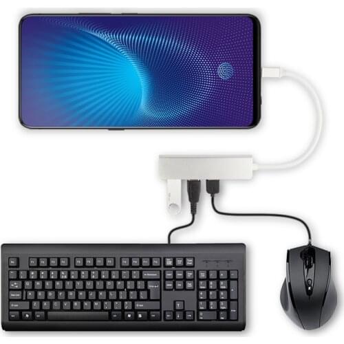 5-in-1 Type-C HUB Aluminiu Alloy USB-C Adapter USB 3.0 Port SD/TF Card Reader For Huawei P20 P9 P10 Pro Plus V9 P 9 Mobile Phone