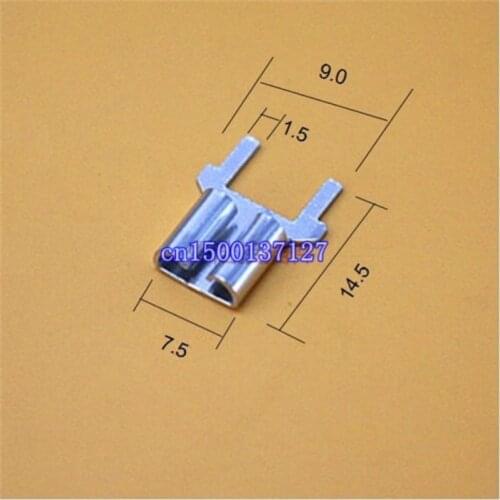 50PCS 6.3mm boards inserted spring 6.3 PCB welding plate spring 6.3 feet in spring welding terminals