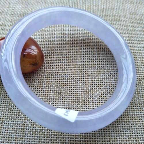 58-60mm Certified (Grade A) 100% Natural Lavender Jadeite JADE Bracelet Bangle free shipping