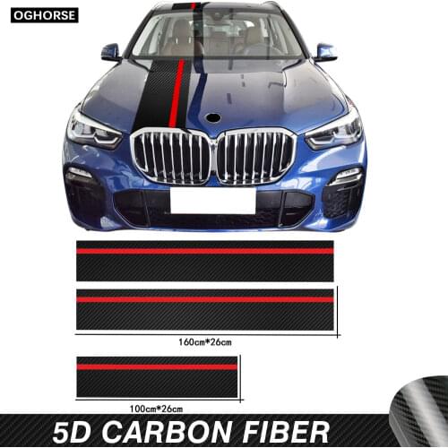 5D Carbon Fiber Vinyl Car Hood Bonnet Roof Rear Trim for BMW X5 G05