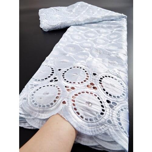 African Lace Fabric Cotton Voile Lace In Switzerland High Quality Dry Lace Swiss Lace Fabric For Party Dress 2.5 Yards TY050