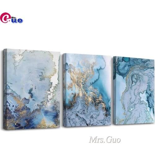 Diamond Embroidery Abstract Wave Landscape Triptych Home Decor Full Square Diamond Mosaic Needlework Rhinestone Diamond Painting