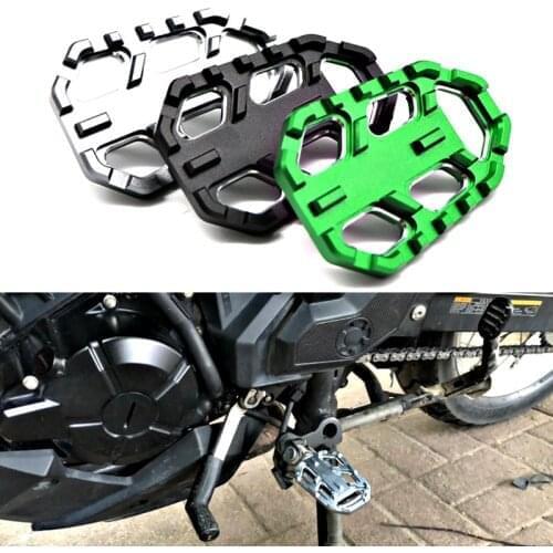 Motorcycle Footrest Billet Wide Pedal For Kawasaki Versys 650 1000 X300 Footpegs Enlarger Foot Rests Moto Accessories