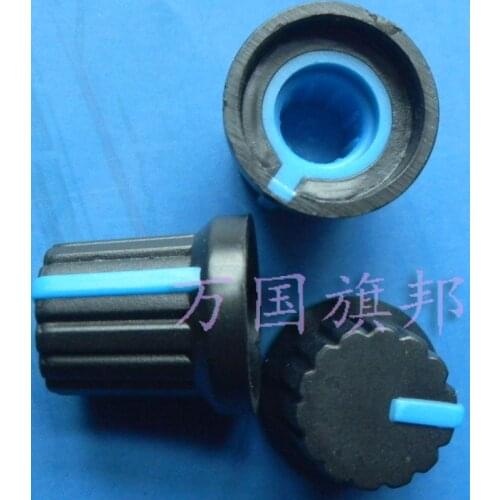 Delivery. Free potentiometer knob environmentally friendly plastic knob high 15MM diameter 15MM black blue