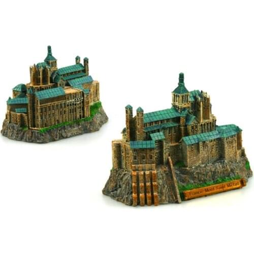 France Mont Saint Michel Creative Resin Crafts World Famous Landmark Model Tourism Souvenir Gifts Collection Home Decor