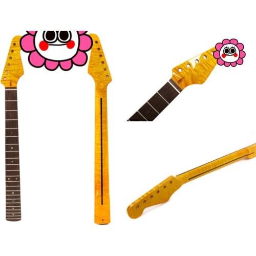 Maple made and maple fingerboard 25.5 inch 21 fret 1 pcs Electric Guitar Neck Solid wood