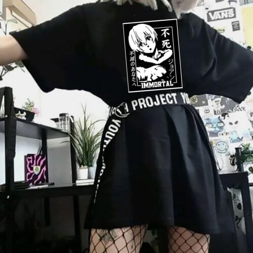 Harajuku Fushi Print T-shirt TO YOUR ETERNITY Anime Streetwear Short Sleeve Casual T-shirts