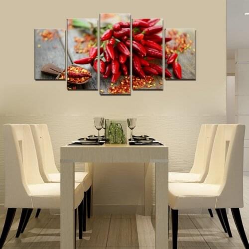 Hot Pepper Still Life Picture for Kitchen Room Wall Art Canvas Print Food Poster Canvas Painting Restaurant Wall Decor Wholesale