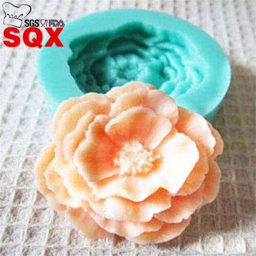 Beautiful 3D flower fondant silicone mold sugar styling mould for wedding cake decoration moldes cakes silicone SQ1520
