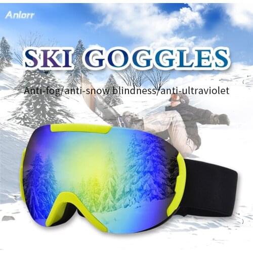 Ski Goggles outdoor sport Goggles double layers UV400 anti-fog big mask glasses snow men women snowboard goggles OTG Coca Myopia