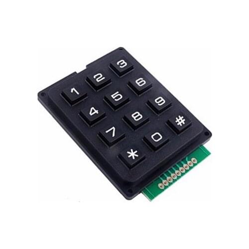 10PCS/LOT 3x4 Matrix Keyboard Keypad Module Use Key PIC AVR Stamp Sml 3 * 4 Plastic Keys Switch Controller