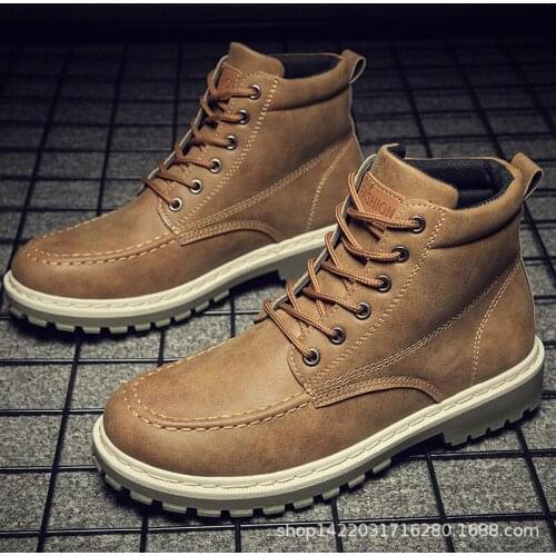 2020 Autumn Early Winter Boots Men Shoes Cool Young Men Boots Fashion Street Male Footwear Single Ankle Boots