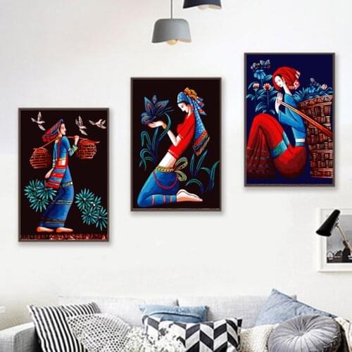 Painting By Numbers DIY Girl 40x50cm Handmade Gift Paint By Number Canvas Kits Figure Acrylic Paint Decoration