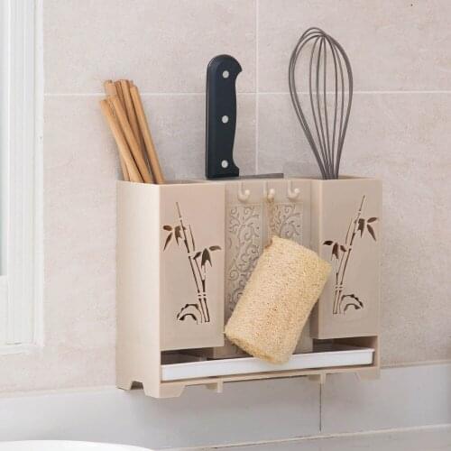 Wall Mounting Storage Rack Plank Chef Hidden Knife Bag Stand Holder Holder Storage Case Container Keukenhulpjes Kitchen Tools