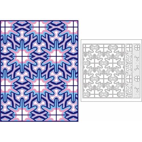 New 2021 Layering Floral Pattern Panel Metal Cutting Dies for DIY Scrapbooking and Card Making Decor Embossing Craft No Stamps