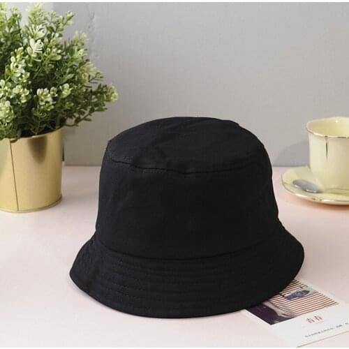 Unisex Summer Foldable Solid Bucket Hat Women Outdoor Sunscreen Cotton Fishing Hunting Cap Men Basin Chapeau Sun Prevent Hats