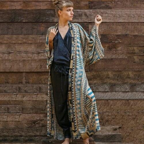 Long Cardigan Swimwear Boho Summer Beach Cover Up Swimsui Holiday Big Size Output