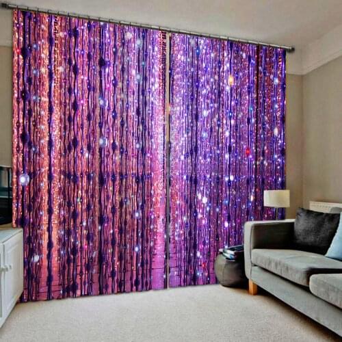 Custom 3d curtains purple blackout curtains 3D Blackout Curtains For Living room Bedding room Drapes Cotinas para sala