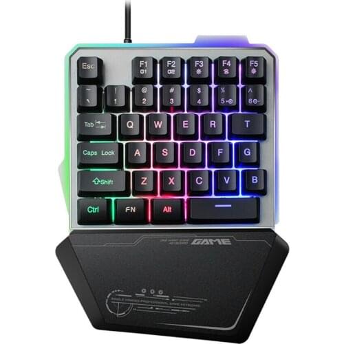 Manipulator Sense One-handed Keyboard Wired Mobile Game To Stimulate The Battlefield Left-hand Keyboard Eat Chicken Artifact