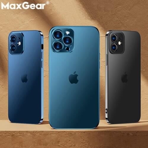 Luxury Plating Square Frame Transparent Case For iPhone 11 12 Pro Max Mini XR X 6 7 8 Plus XS Max SE 2020 Matte Soft Clear Cover
